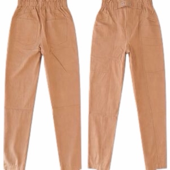 NWT Elodie women's cargo style straight leg pants size large with cinched waist - Picture 1 of 8